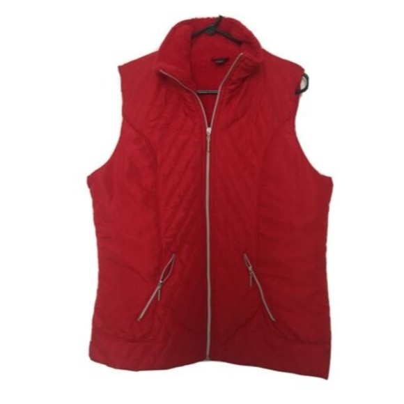 Hannah Women's Full Zip Vest Size Large Red - Picture 1 of 12